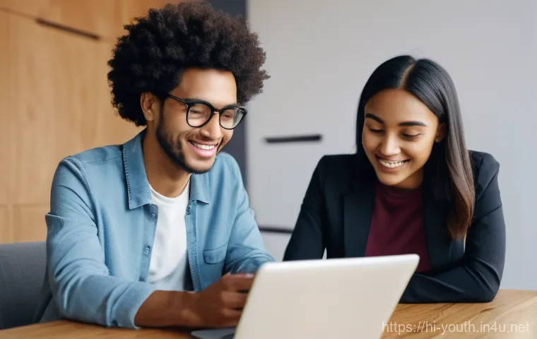 청소년상담사로서 연봉을 높이는 방법 - **Prompt:** "A diverse group of young adults, dressed in modest and smart casual attire, engaged in ...