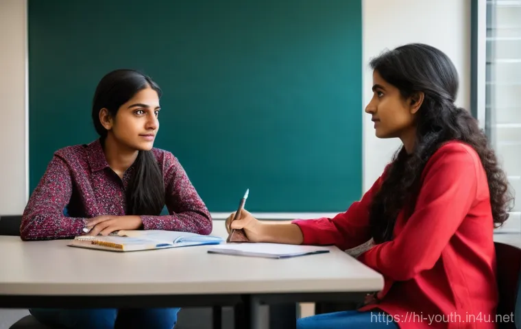 청소년상담사 업무 사례 모음 - **Prompt:** "A young South Asian teenager, approximately 16 years old, sitting alone in a softly lit...