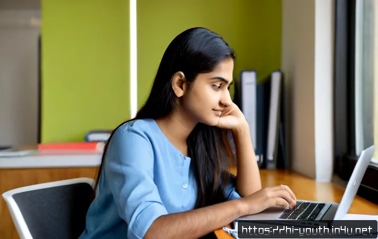 청소년상담사 직업 관련 커뮤니티 추천 - Photorealistic Indian young adult youth counselor at a clean home-office desk, thoughtfully browsing...